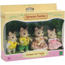실바니안 줄무늬 고양이 가족 어린이 인형 장난감