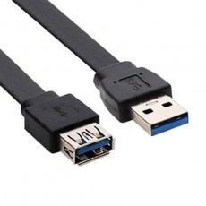 NETmate USB3.0 연장 AM AF FLAT 케이블 1m 블랙