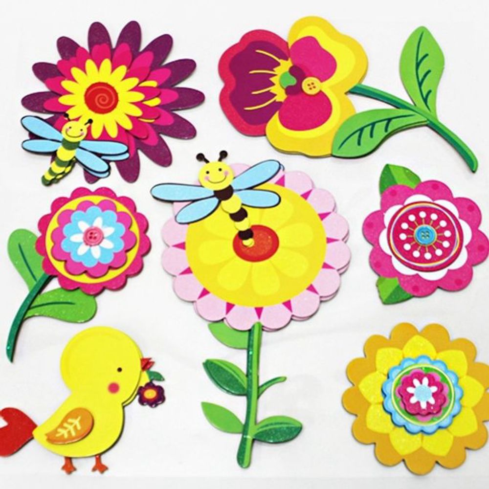 인테리어 스티커 꽃 스티커 소품 꾸미기 데코 3D